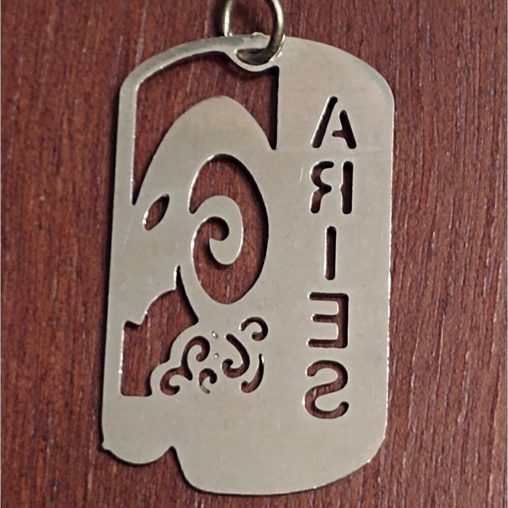 2 for $20 VTG Boho Aries Zodiac Gold Toned Pendant - Picture 3 of 7